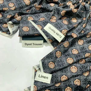 Digital Print 2PC Linen Airjet Quality with Plain Trouser