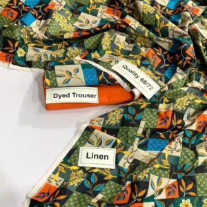 Digital Print 2PC Linen Airjet Quality with Plain Trouser