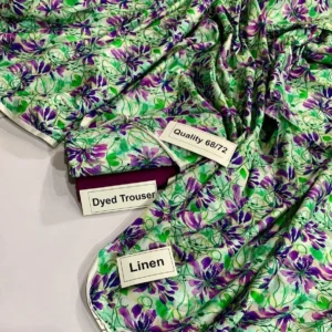 Digital Print 2PC Linen Airjet Quality with Plain Trouser