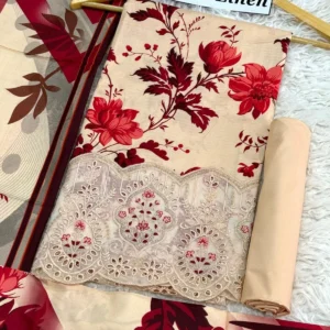 3PC Doria Linen Full Embroidered